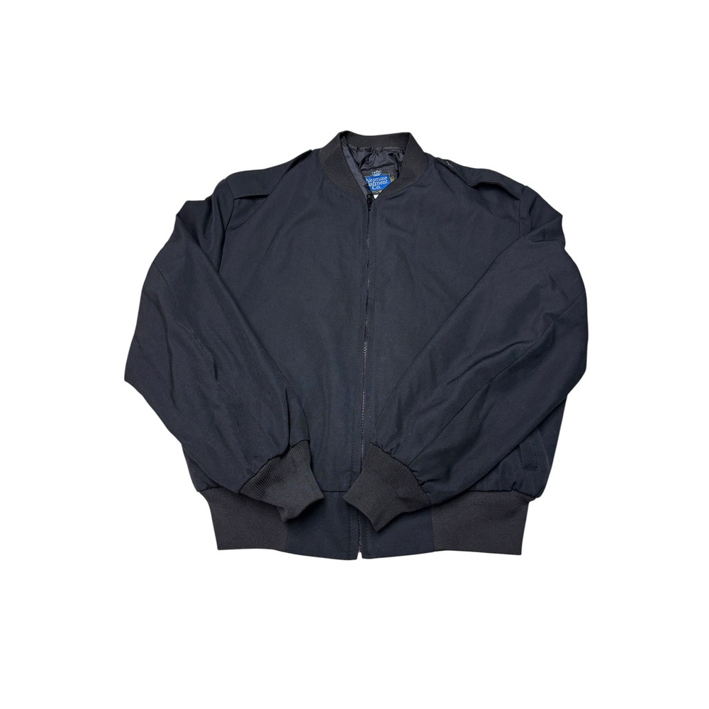 Neptune Garment Co Boston Navy Blue Wool Blend Thinsulate Bomber Jacket Women 12